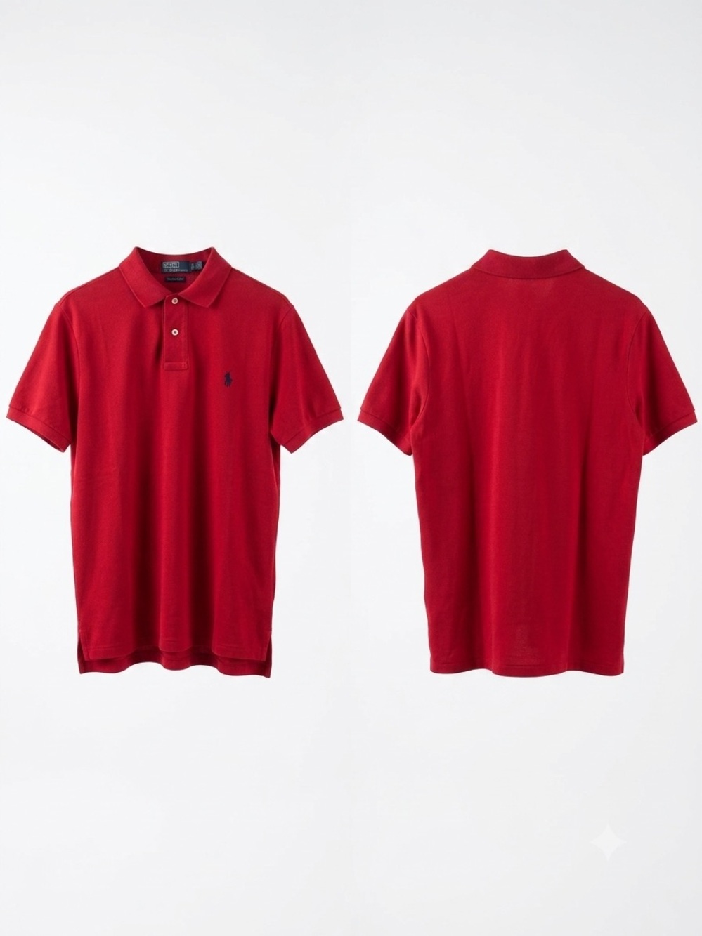 Polo Ralph Lauren Pima Stretch Mesh Men’s Polo Shirt Red Size Large Preppy - Picture 2 of 9